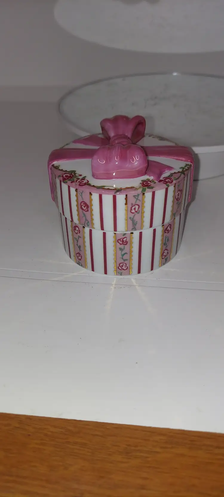 Vintage Trinket Music Box For Daughter A Mothers Love Always 1999 Porcelain PINK