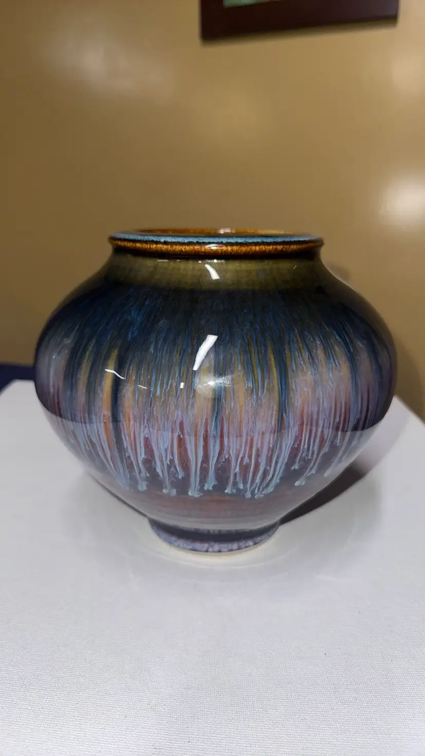 Bill Campbell art pottery vase