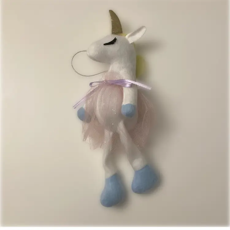Sweet Plush Dancing Unicorn Christmas Ornament