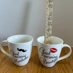 Pfaltzgraff Good Morning His & Hers Mugs Wedding Gift Cottagecore Farmhouse