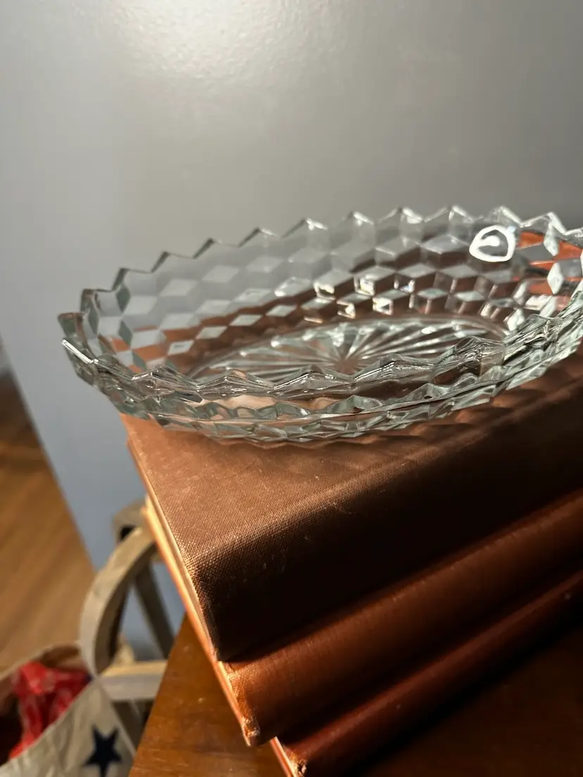 Vintage Fostoria American Clear Glass Oval Vegetable Bowl