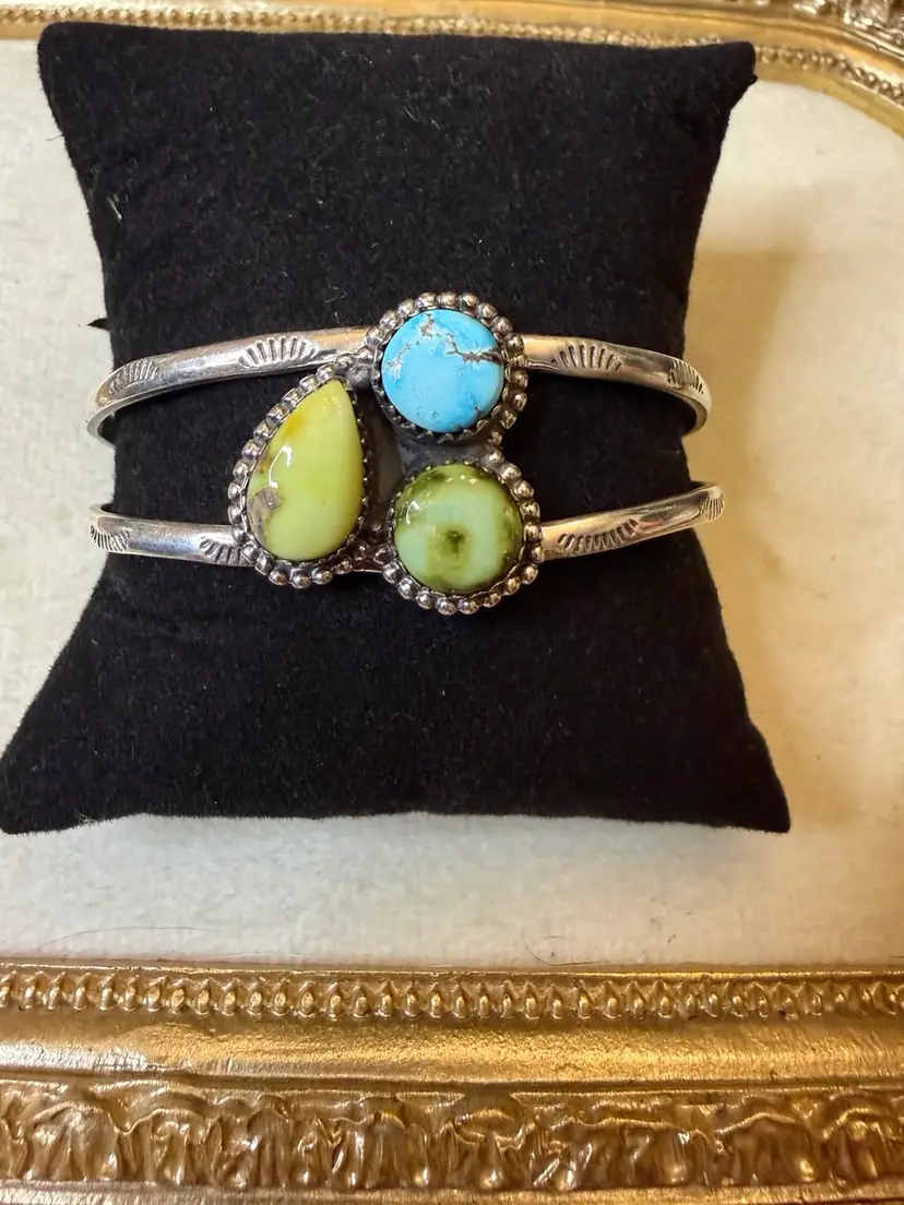 Sterling And Turquoise Cuff