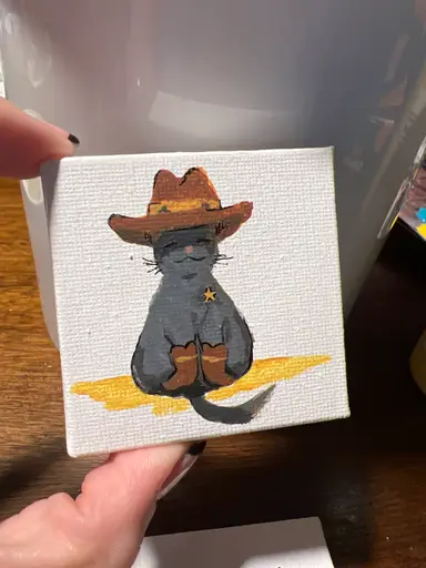 🥹Hand Painted Mini Canvas Animals🥹