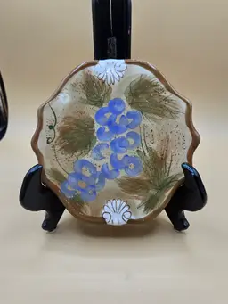 California Pantry Purple & Earth Tone Spoon Rest Trivet, Crazing