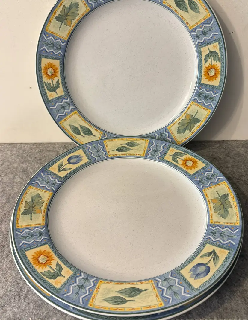 3 Studio Nova Spring Parade 10.75" Dinner Plates