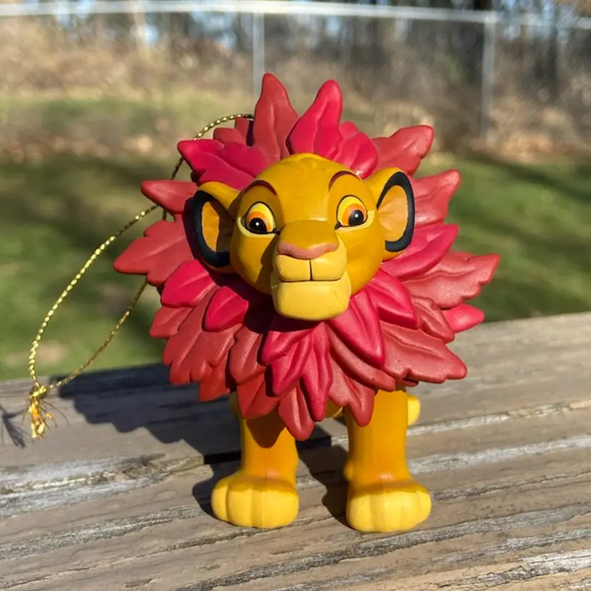 Disney Simba Ornament. The Lion King. Plastic. Hanger Included. 3.25”h.
