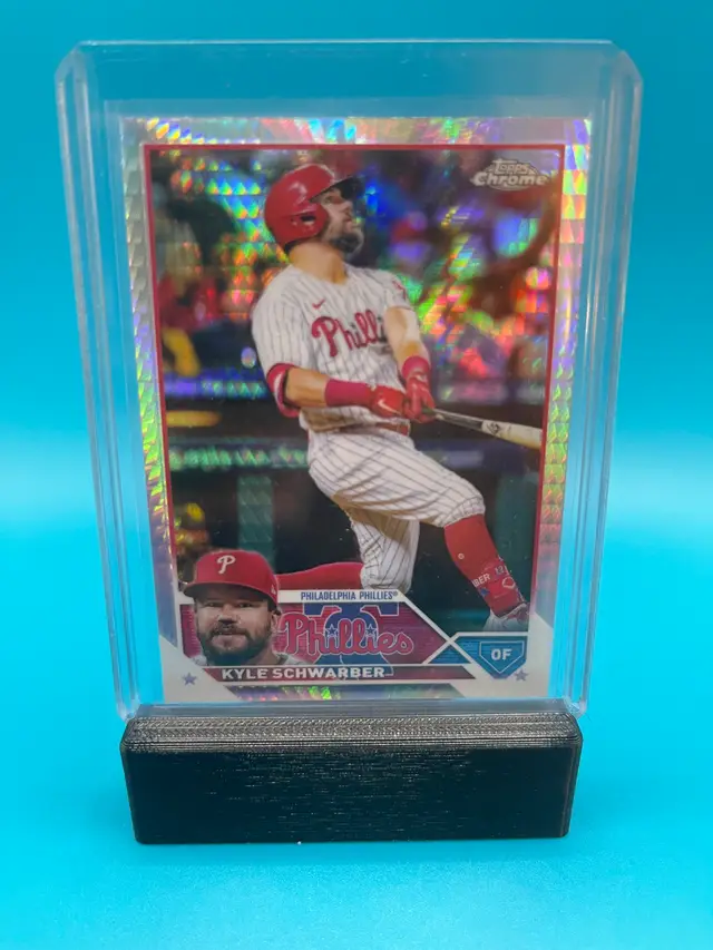 Kyle Schwarber Topps Chrome Prism Refractor Philadelphia Phillies