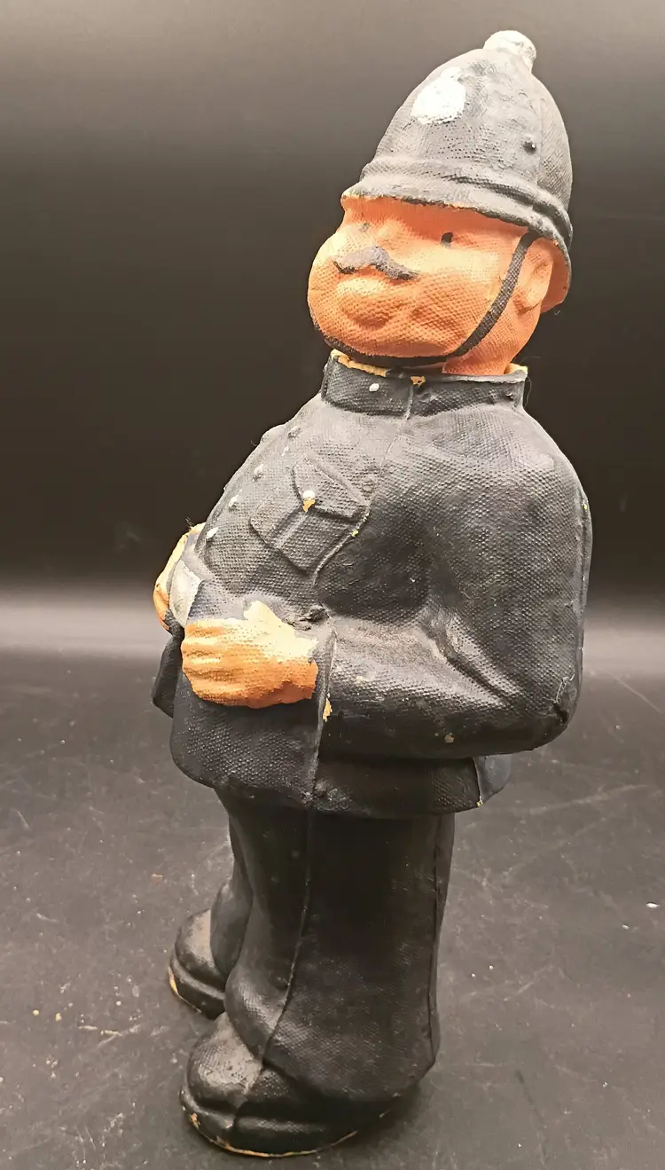 Vintage/Antique United Kingdom Paper Mache Candy Container Bobby Policeman