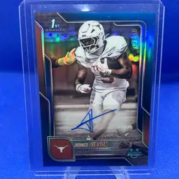 Jerrick Gibson 2025 Bowman Chrome U Blue Refractor Auto /150 Texas Longhorns