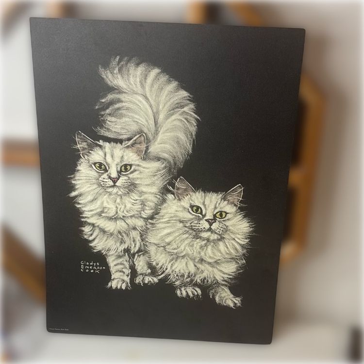 Gladys Emerson Cook Vintage Penn Prints Poster Of Adorable Kitties 12x16