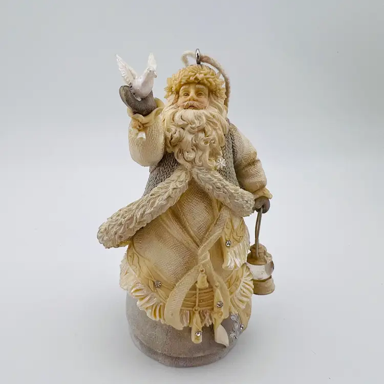 Enesco Foundations Santa With Peace Doves Ornament 4.25”