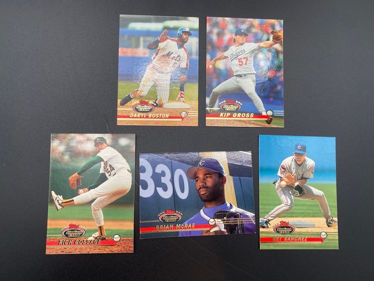 Topps Stadium Club 1993 MLB Mixed Lot of 27 Different Trading Cards