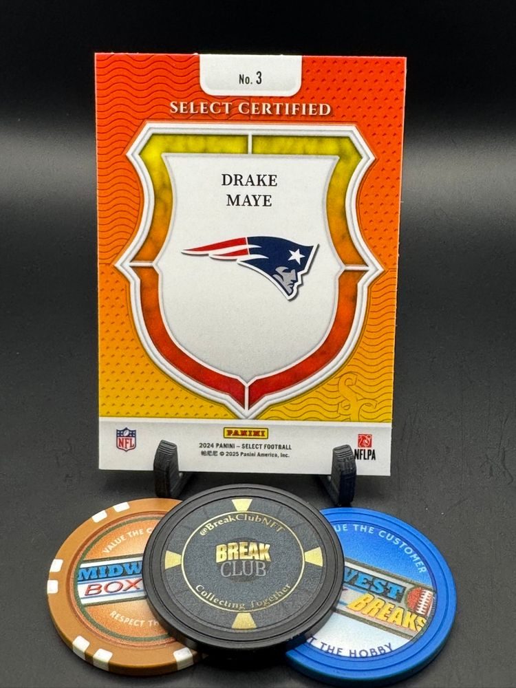 Drake Maye Rc Select Certified Insert 2024 Select New England Patriots