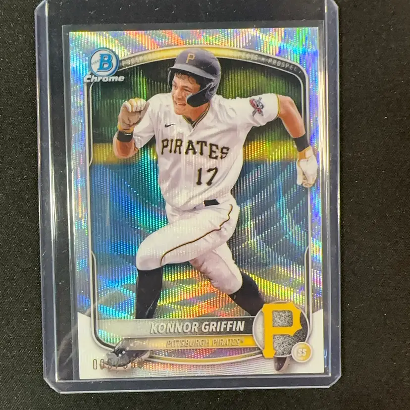 Konnor Griffin 2025 Bowman Chrome Silver Wave Refractor /350 Pittsburgh Pirates