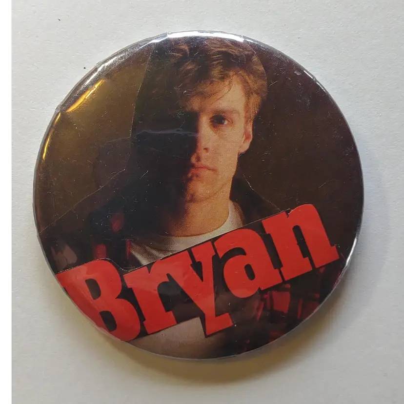 Bryan Adams 3" Pin Badge Vintage Button Pinback Pop Rock Music LARGE Close Up