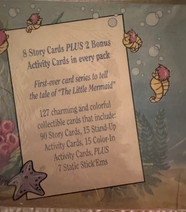 Little Mermaid Collector Story Cards 1991 Pro Set ~Factory Sealed~ Box 36 Packs