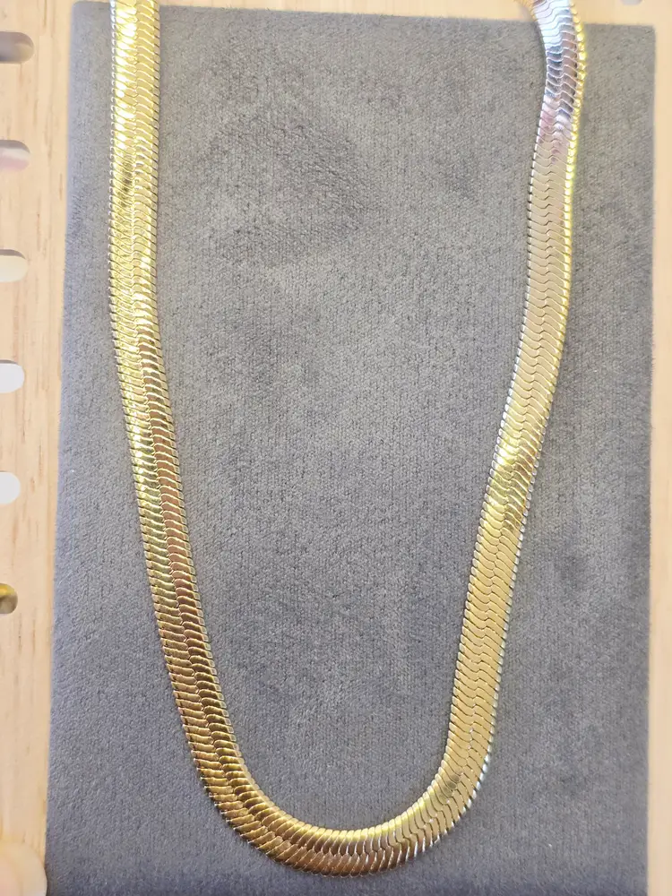 20" Herringbone Necklace 14k Gold Filled