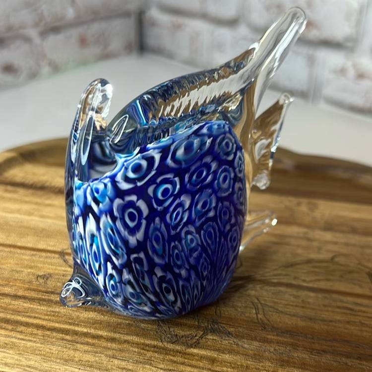 Paperweight wild animal  Millefiori Fish Marine