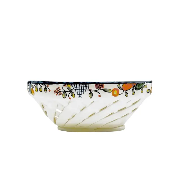 POTTERY FRUIT BOWL 
Signed  L. Paz   Nazari, Portugal”