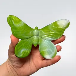 Vintage Westmoreland Green Slag Glass Butterfly 4.5in Wide