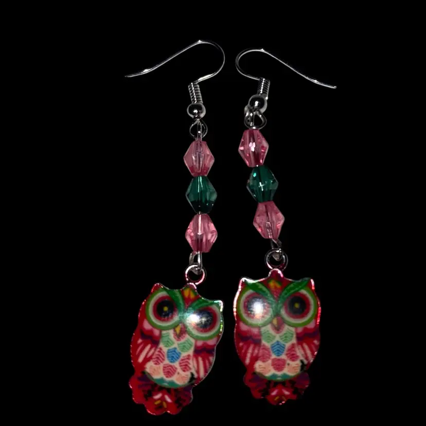 Fun Owl Earrings, Made With Love, By Me!