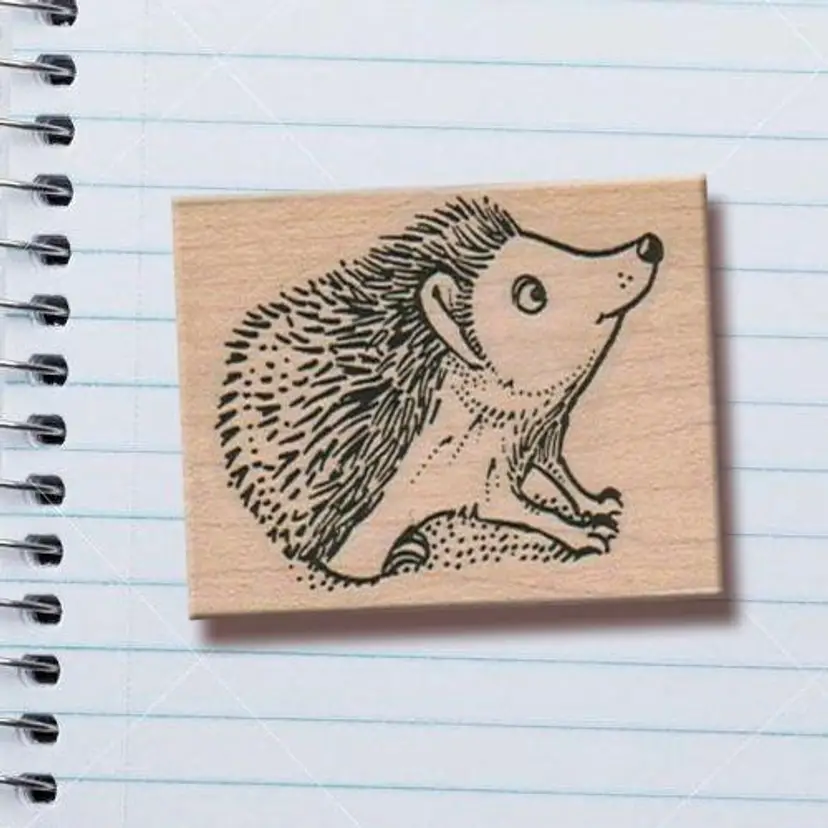 Hedgehog Rubber Stamp