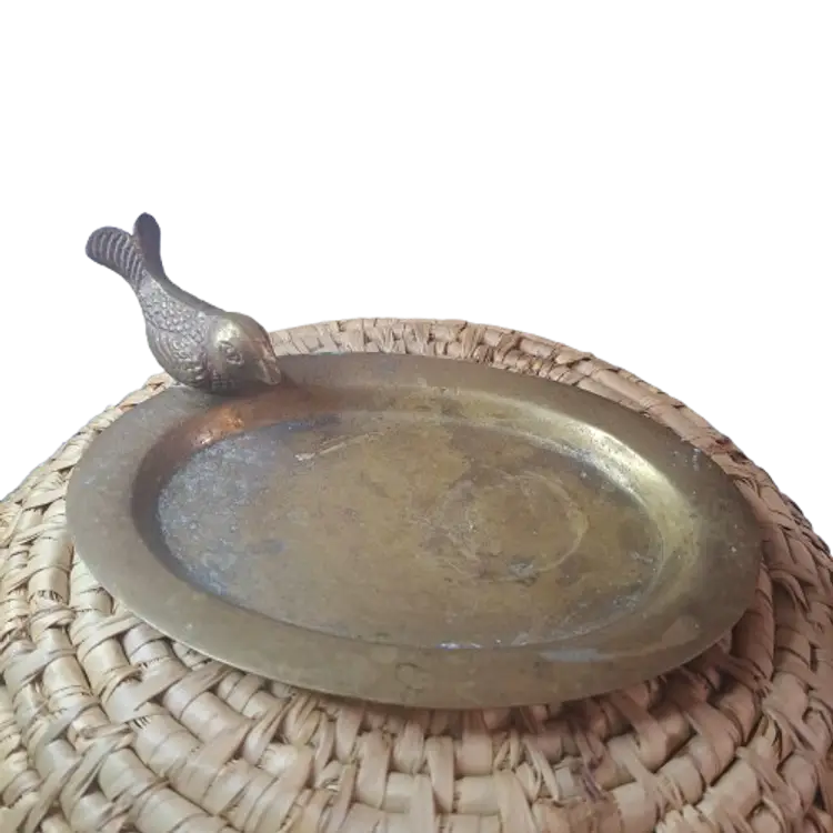 Cutest Brass Bird Dish