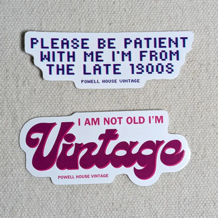 Vintage Themed Stickers - 2 Pack