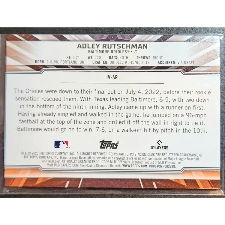 2023 Topps Stadium Club Adley Rutschman Instavision