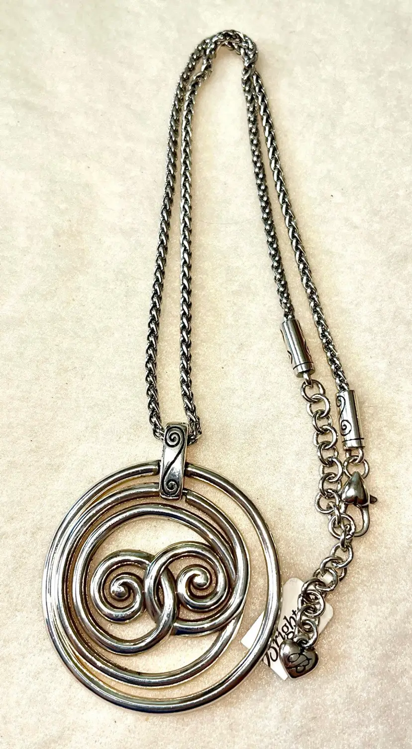 Brighton Rock N Twirl Silver tone Pendant Necklace Silver tone 18"