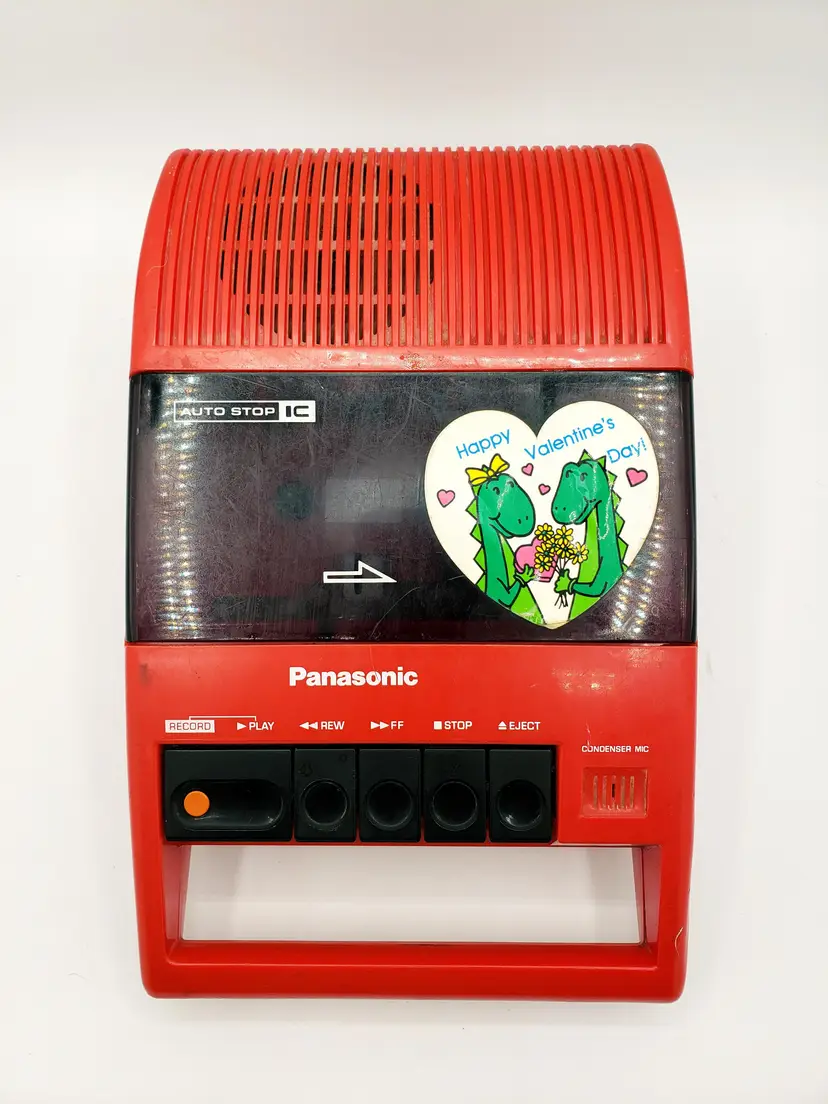 Panasonic RQ-44A RQ44a Red Portable Cassette Player Tape Recorder Works! 1985. Wonderful vintage portable cassette player!