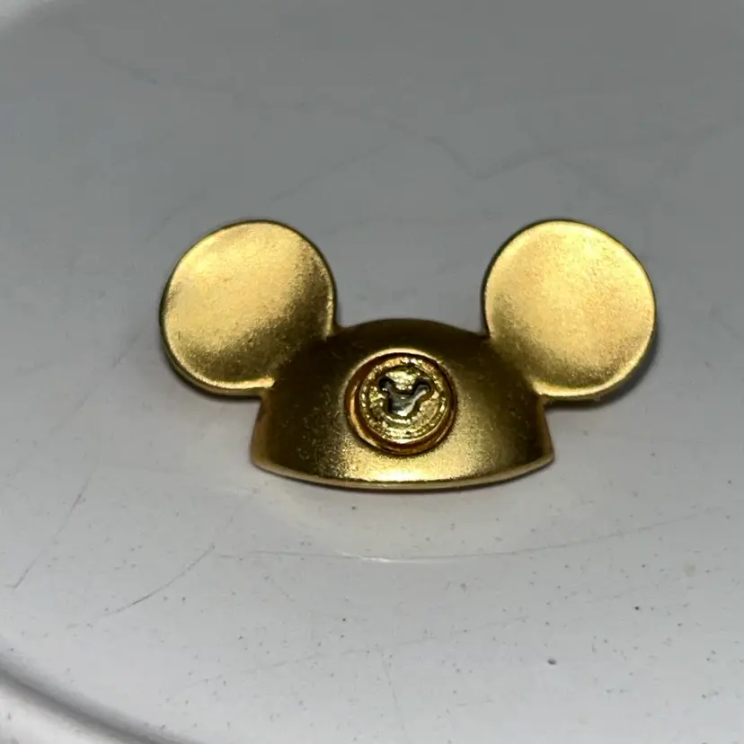 Vintage Gold-tone Mickey Mouse Ears Hat Pin- Highly Sought After