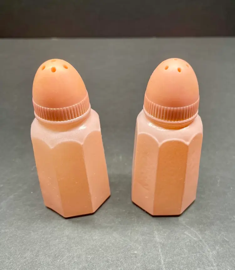 Hazel Atlas Pink Vintage Salt & Pepper Shakers