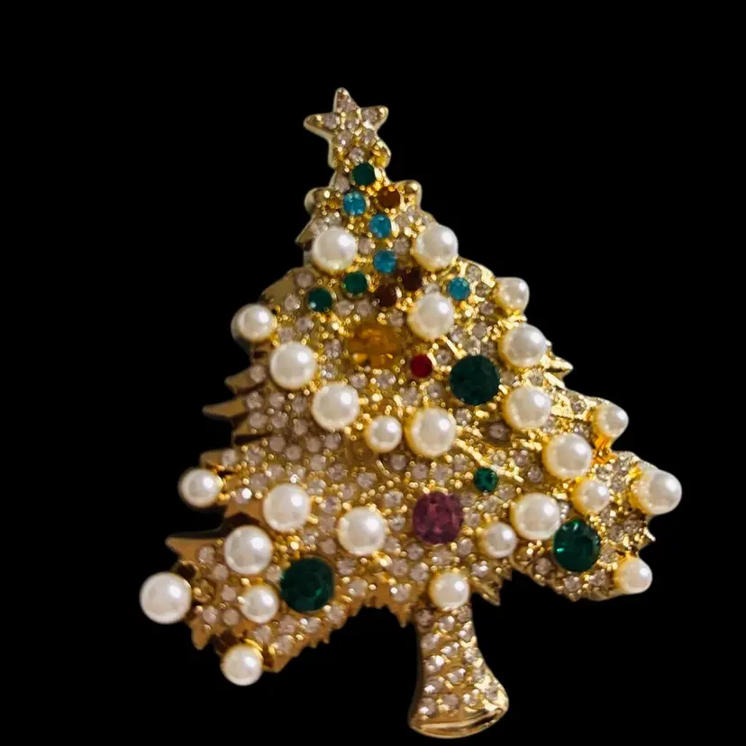Christmas Tree Brooch By Betsey Johnson