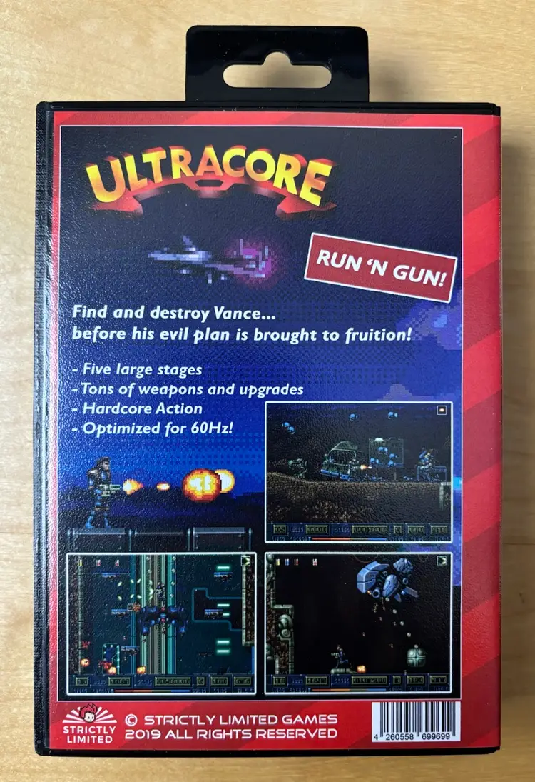 Ultracore By Strictly Limited for Sega Genesis. NEW, Sealed.