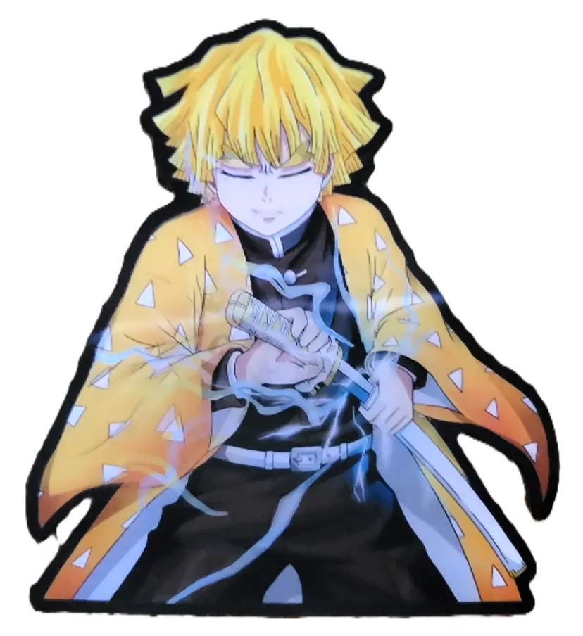 Demon Slayer Zenitsu Agatsuma 3 3D Lenticular Decal Anime Motion Car Sticker