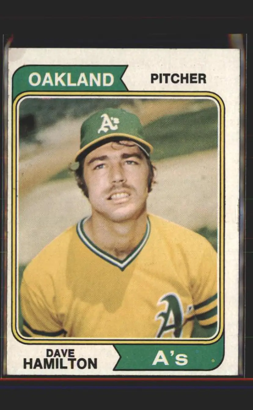 1974 Topps #633 Dave Hamilton - (pk5) - Oakland Athletics