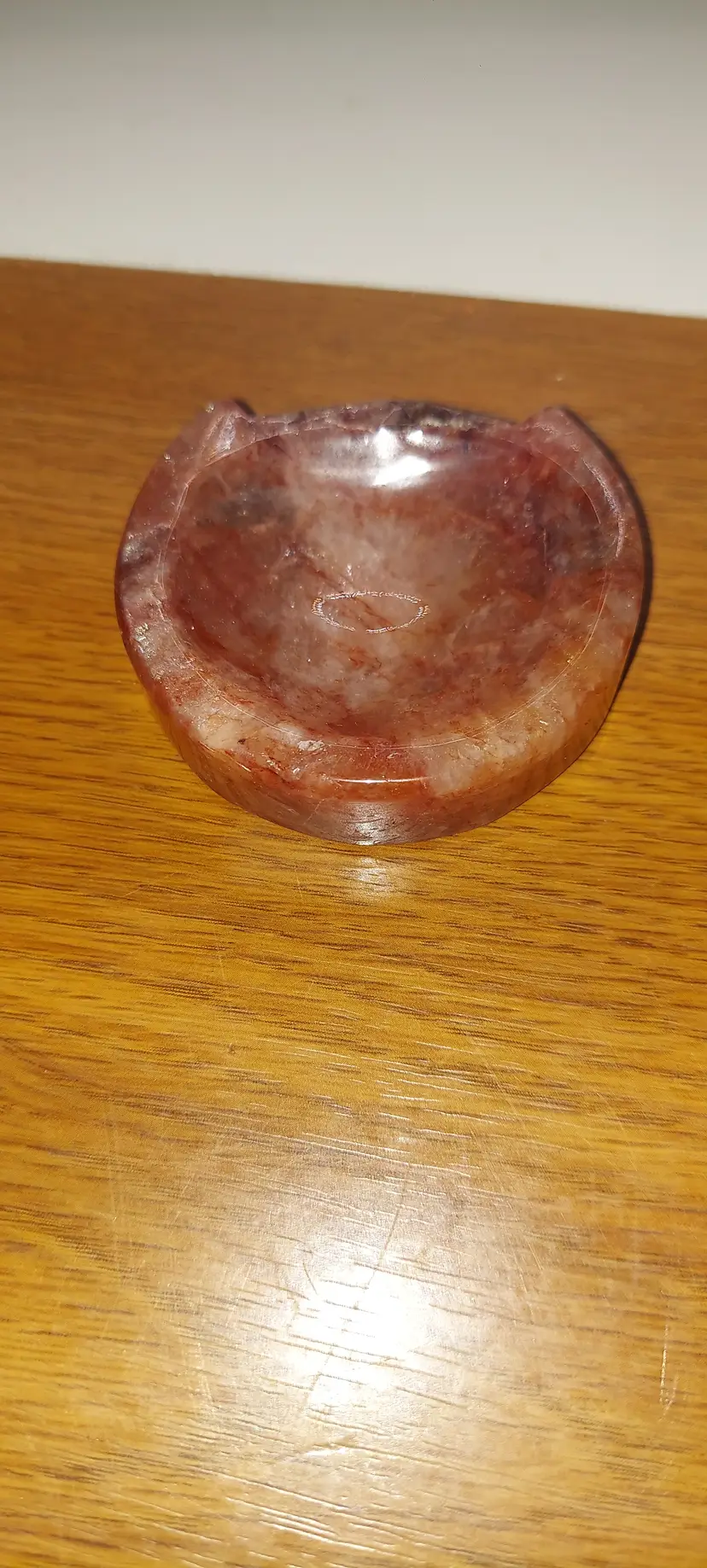 Stunning Hand Carved FIRE QUARTZ Kitty Cat Face CRYSTAL Bowl Sphere Holder