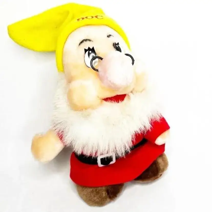 Vintage Disneyland Walt Disney World Doc Snow White Dwarf Stuffed Animal Plush