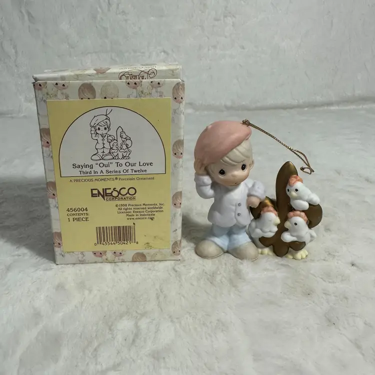 Precious Moments Ornament Saying Oui To Our Love Series of Twelve days Christmas