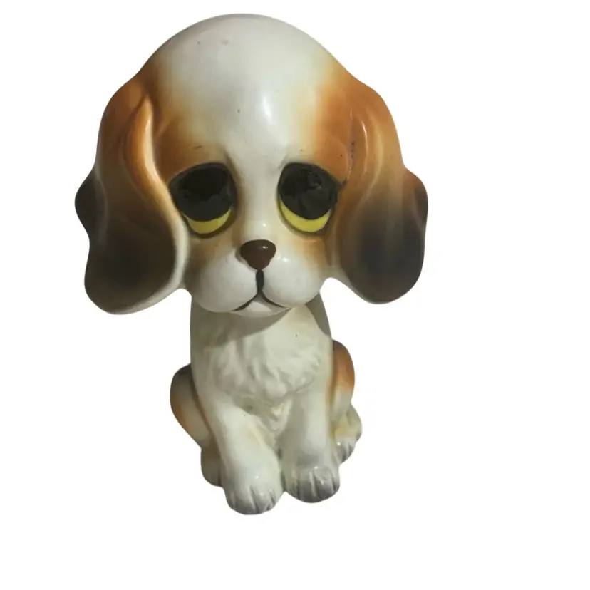 332 Adorable Vintage Sad Eyes Lefton Cocker Spaniel Puppy Dog Figurine Featuring Adorable Face Approximately 4” By 2.75”