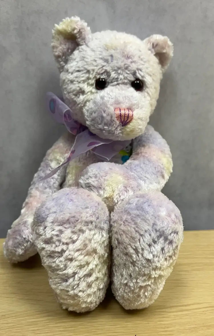 Gund Teddy Bear FLUTTER 13" Plush Stuffed Animal Toy Purple 15027 Butterfly RARE