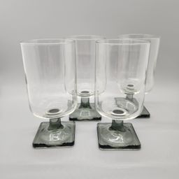 Nordic Juice / Cordial Glass in Gray Smoke Midnight by Federal Square Foot MCM Set of 4 Cocktail Glasses – USA