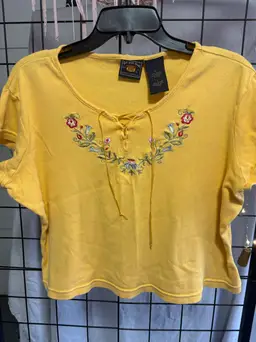 Route 66 Ladies L Embroidered Top