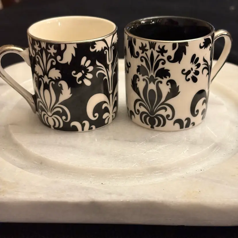 Two Demitasse Cups produced by the brand Classic Coffee & Tea and made in China