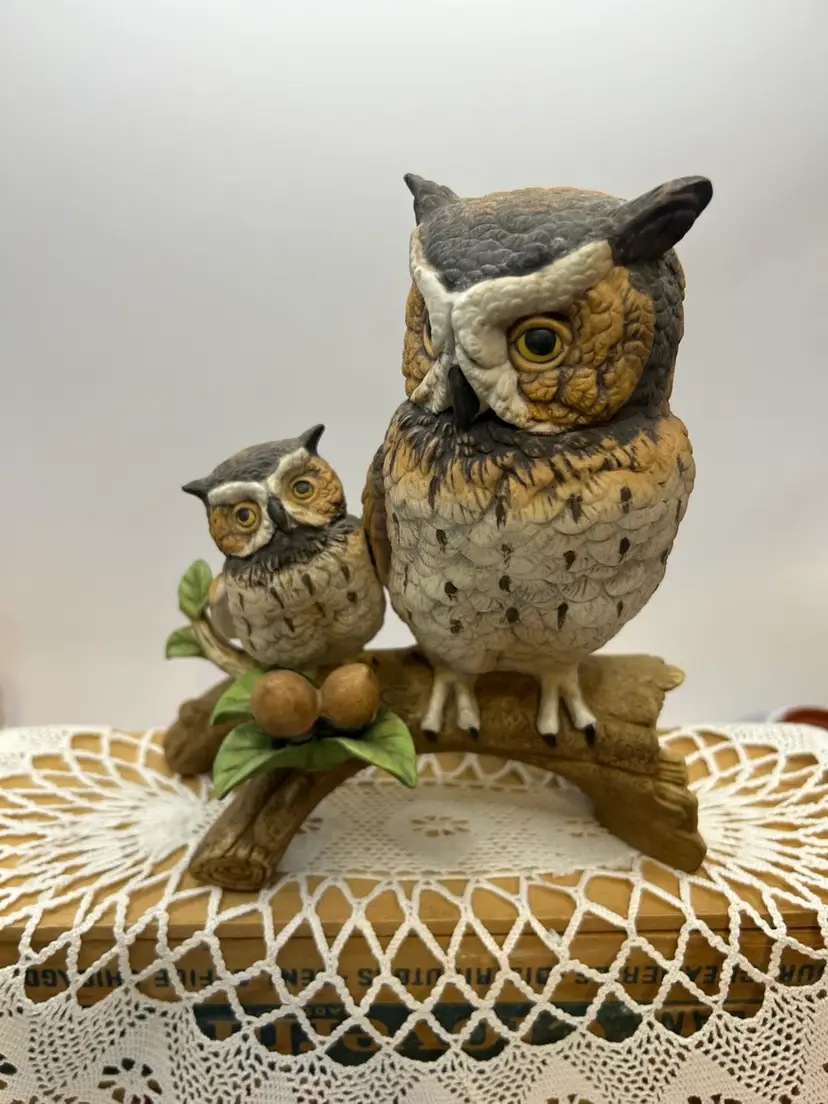 Lefton Owl Pair. Ceramic