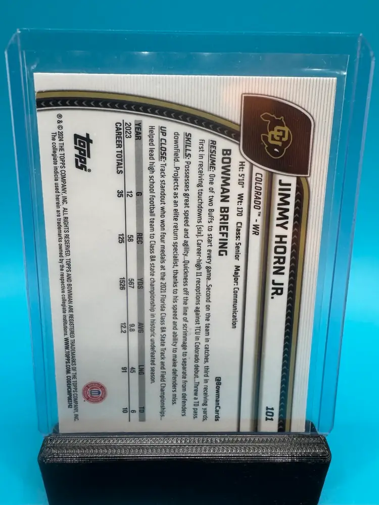 Jimmy Horn Jr. 1st Bowman Chrome U X-Fractor Carolina Panthers