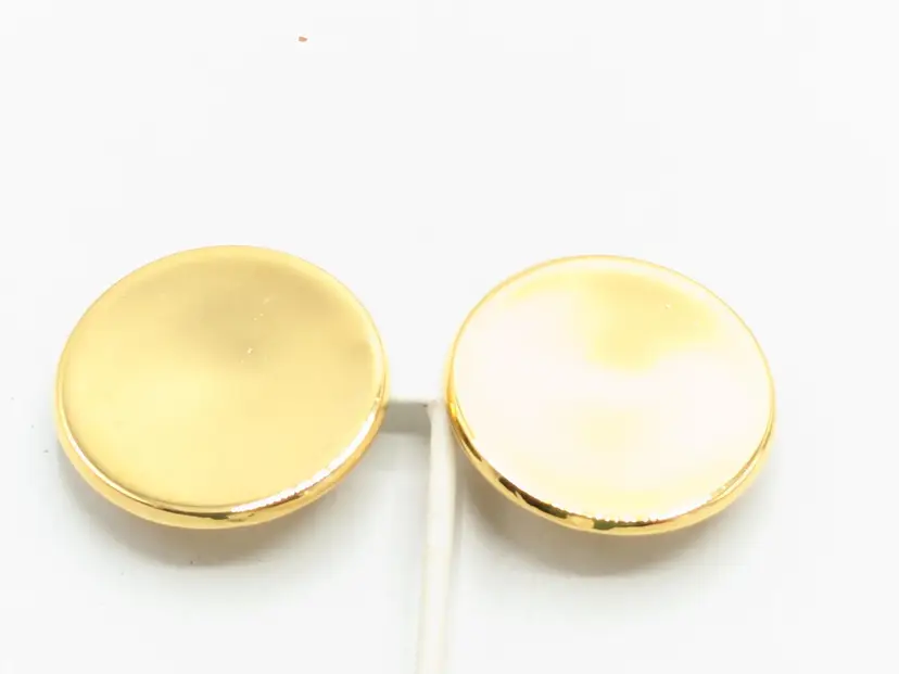 Vintage Monet Gold Tone Large Round Pierced Earrings