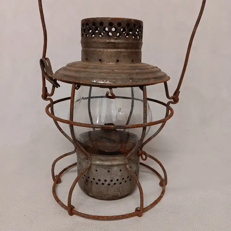 Handlan Wabash Railroad Lantern Clear Seeded Globe