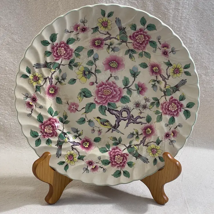 Vintage James Kent Ltd Chinese Rose "Old Foley" Plate England Cottage Decor